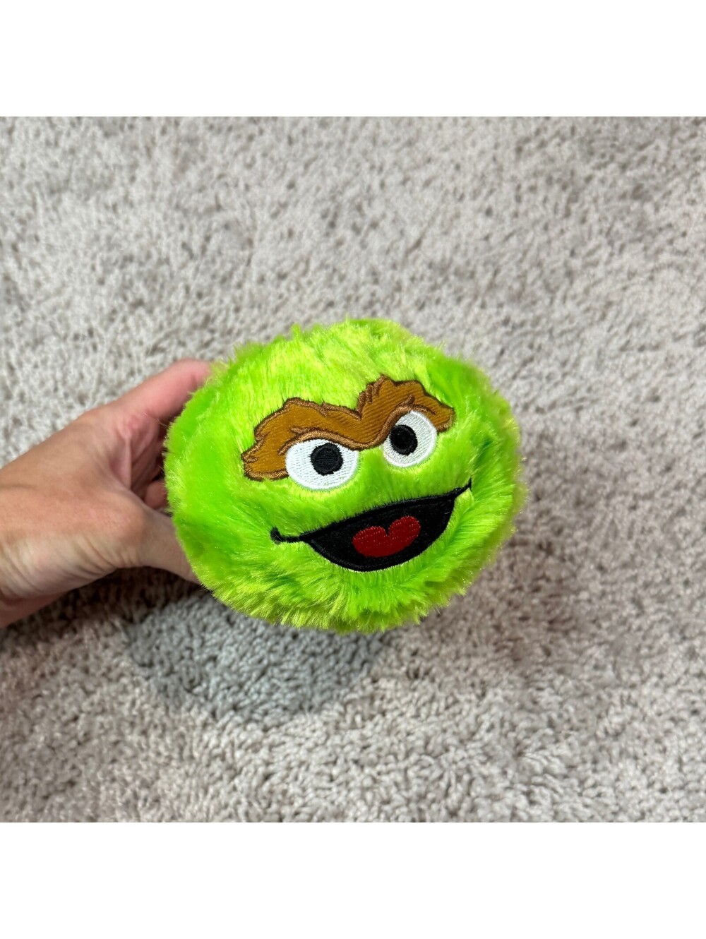 Sesame Street Oscar the Grouch Plush Trash Can Toy